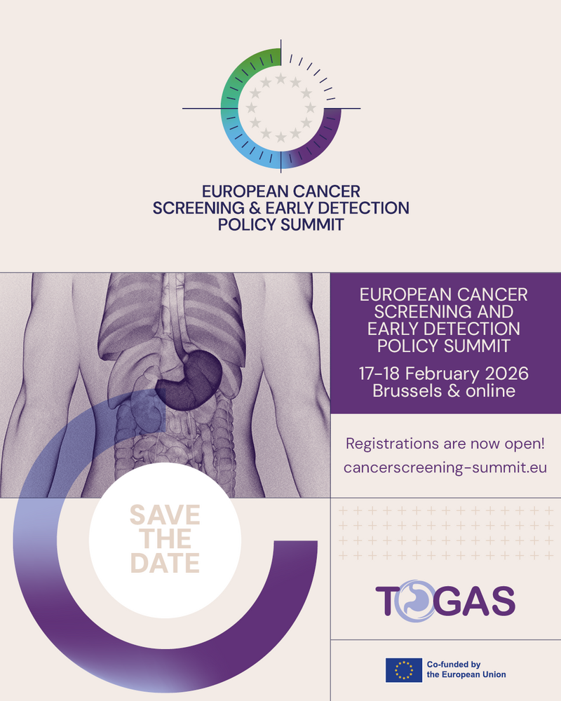 Registrations are now open for the European Cancer Screening and Early Detection Policy Summit!