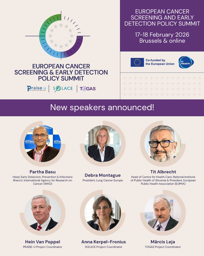 New Speakers Announced for the European Cancer Screening & Early Detection Policy Summit!